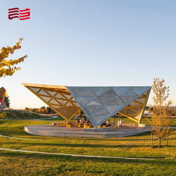 Deluxe Modern Outdoor Scenic Pavilion and Custom Print Method SCULPTURE Creative