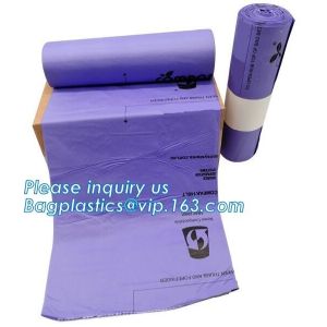 Environmental Biodegradable Bin Liner bags, Compostable Garbage Bags, Edible 100
