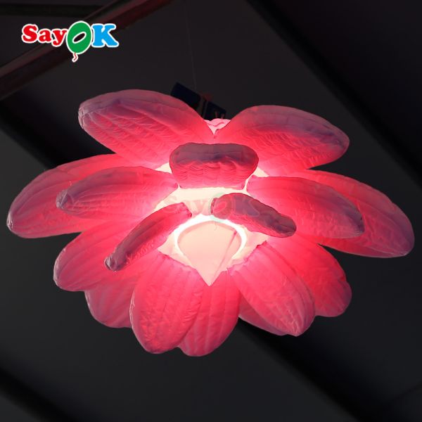 Inflatables Led Light Hanging Inflatable Lotus Flowers For Wedding Decorations