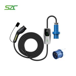 China SZC 7kW Portable EV Charger Type2 Mennekes for Electric Car with 5M Cable Industrial Plug Easy to Carry on sale