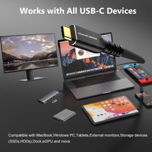 Alvin's 3.3ft TB5 Cable: 120Gbps/240W/16K, TB4/3/USB4 Certified