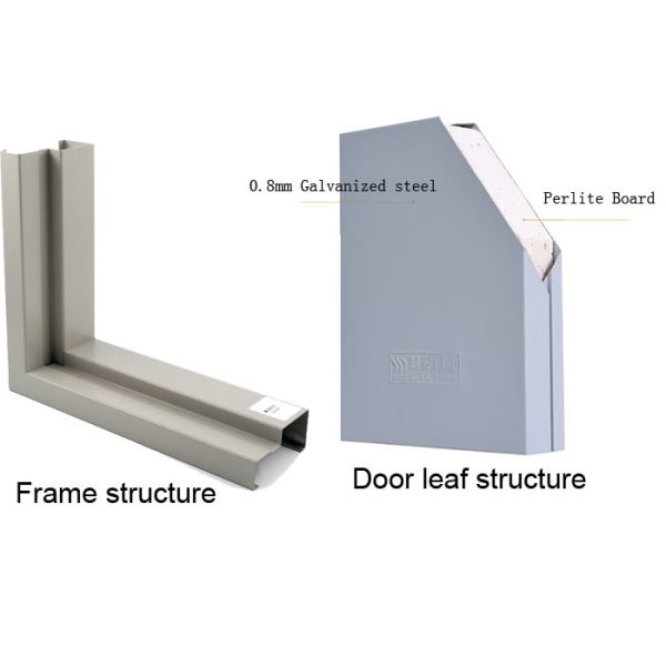 UL Emergency Exit Galvanized Steel Fireproof Door 50mm