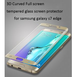 Samsung Galaxy S6 Edge  tempered glass screen protector Edge to Edge 3D full coverage 0.33mm ultrathin Scratch-Resistant