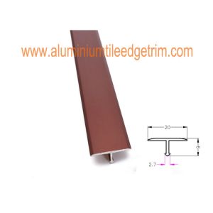 Extrusion Aluminium Floor Trims T Shaped 20mm Width Floor Decoration Lines