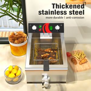 13L Capacity Industrial Deep Fryer For Potato Chips And Chicken Frying