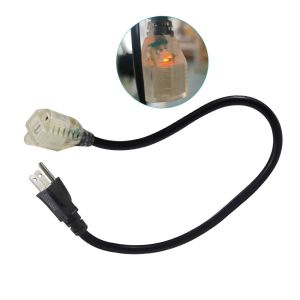 NEMA 5-15P to 5-15R 18AWG Power Cord Black 1.8M SVT SJT