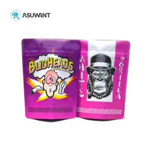 OEM Compostable Mylar Stand Up Pouches Stand Up Herb Packaging Bags With Zipper