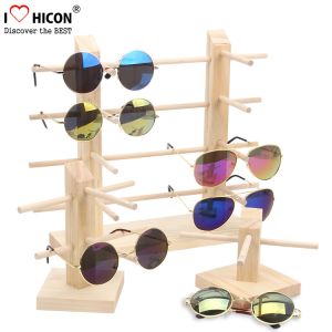 Amazing Clients Wooden Sunglasses Display Stand Counter Top Advertising