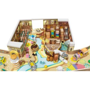 Pirate Ship Indoor Playground with Soft Padded Structure