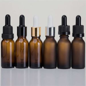 ODM Essential Oil Glass Dropper Bottle , 5ml Frosted Glass Bottles For Essential