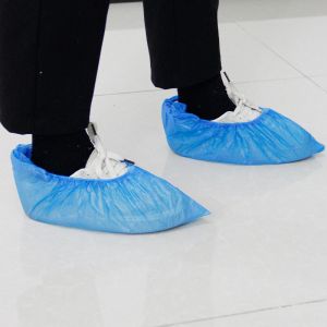 PE Disposable Shoe Covers , Disposable Boot Covers Lightweight Easy Wearing