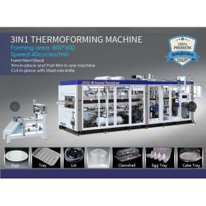 Automatic HDPE Recycling Machine Plastic Thermoforming Machine for Disposable