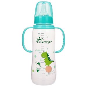 8oz 240ml Newborn Baby Feeding Bottle with double handle PP