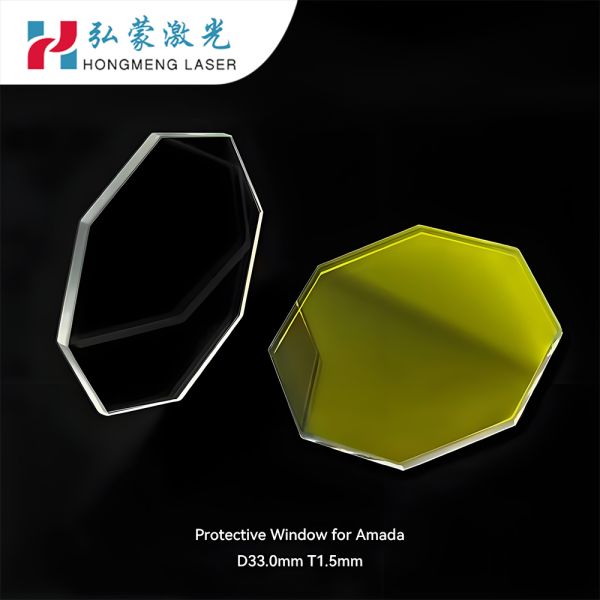 Quality Raysoar New D19*1.0 D33*1.5 D45*3mm Octagonal Fiber Laser Protective Window Laser Protection Lens for Amada Consumables wholesale