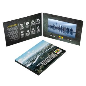 4.3 Inch Tft Lcd Screen Video Mailer Card / Video In Print Brochure For Office