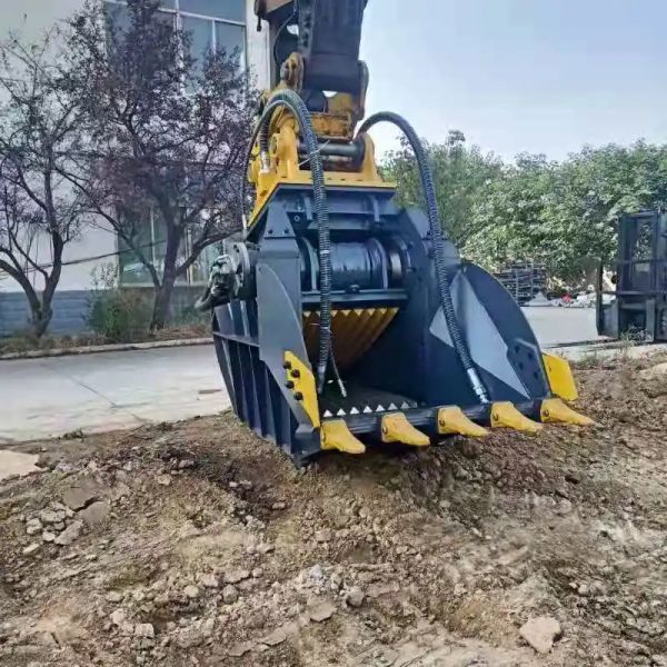 Excavator Hydraulic Crusher Bucket for Rock Stone Concrete Crushing Demolition Recycling