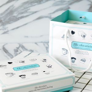 Macaroon Empty Chocolate Boxes Stamping Custom Valentine'S Day Chocolate Box