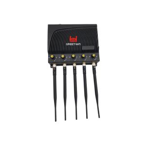 Black Color Five Band Blocker Cell Phone Signal Jammer with Adjustable RF Signal