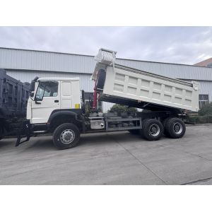 SINOTRUK 371HP 6 × 6 RHD HOWO Dump Truck White 19-20CBM Front Lifting Fully