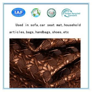 PVC Shiny Embossed Nest Pattern Synthetic Artificial Leather Fabric for Car