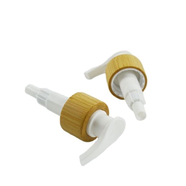 Quality 24 Neck Plastic Bamboo Emulsion Pump Lotion Pump Dispenser Customized Cosmetic Package wholesale