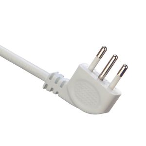 IMQ Standard 3 Pin Angeled 16A Italy White Power Cords H05VV-F 3x0.75MM² with