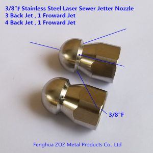 3/8"F Pressure Washer Drain Cleaning Nozzle , Pressure Drain Cleaning Jet Nozzle