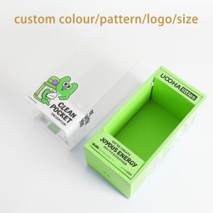 Custom CMYK Print Ivory Board Toys Packing Box with Transparent Lid