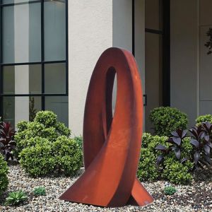 Custom Corten Steel Rusty Landscape Sculpture for Outdoor Decor