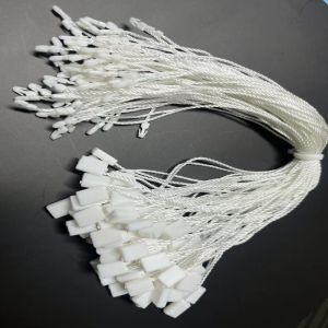 Sustainable Square Locking Plastic Tag Fastener String Seal CMYK For Clothes