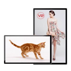 Store HD LCD Advertising Display Wall Mounted 1209.6*680.4mm Multi Media Format