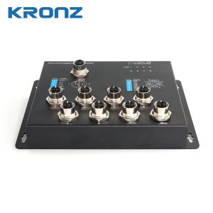 M12 Ethernet Switches DC 12-52V PoE 48-57V Wall-mounted 8-port X-coded Femal