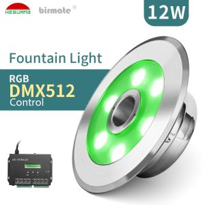 12W SMD3535 SS316L Rgb Led Fountain Light 350lm DMX Control
