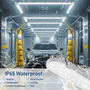 IP66 ETL FCC 15W-100W Vapor Triproof Light Led Flat Tri-Proof Batten For