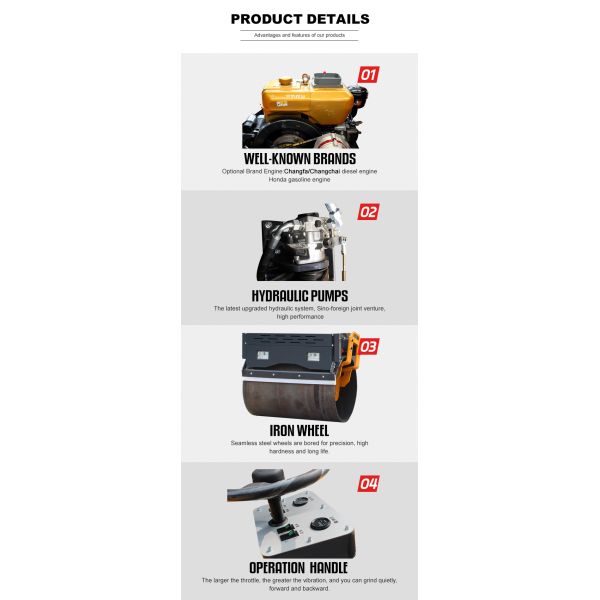 Free Shipping CE 0.8 Ton to 3 Ton High Amplitude High Frequency Vibrator Road Roller for Asphalt and Soil Compaction