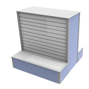 Retail Shop Custom Tradeshow Booth Metal Material Slatwall Panel Display Rack