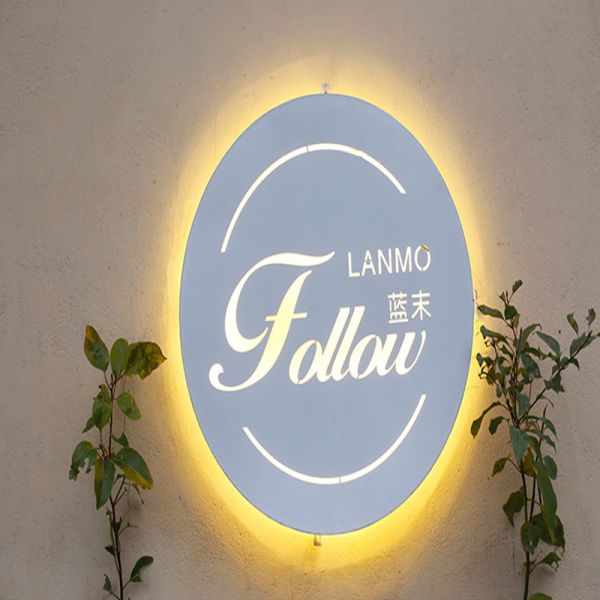 Wholesale Customized Outdoor 3d Store Advertising Logo Wall Mounted Led Hollow