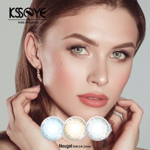 China Eco Soft Honey Light Brown Colored Contacts Lenses ISO13485 14.2mm on sale