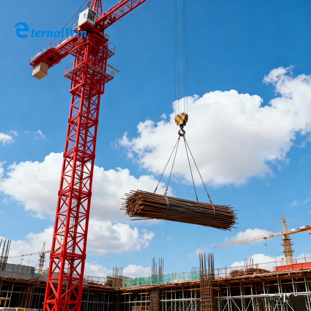 Brazil Mini Crane 1 Ton Capacity Internal Climb Tower Crane with 40 m/min