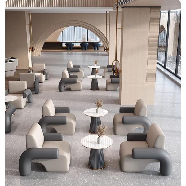 Five-star Hotel Lobby Furniture Negotiation Sofa Table And Chair Combination