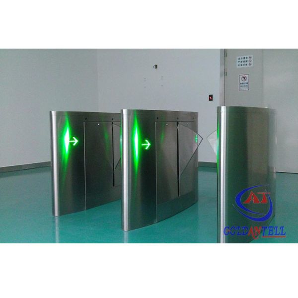 Quality Rfid Card Reader Flap Barrier Gate Security Programmable Turnstiles For Library System wholesale