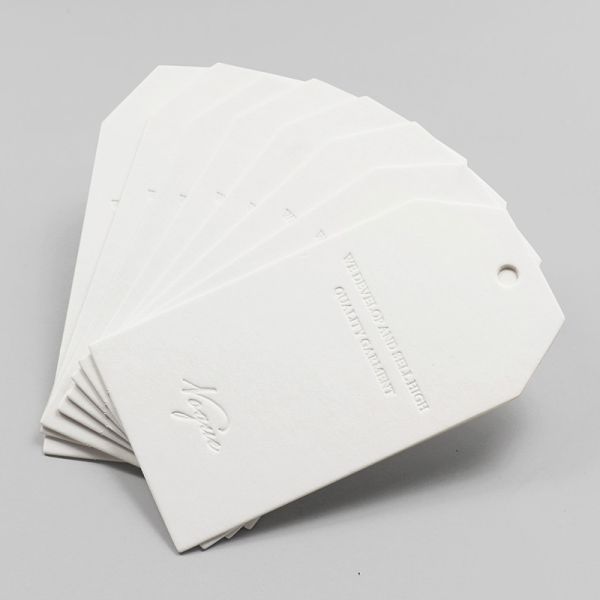 Cheap Custom Design Printing Name Logo Paper Clothing Garment Hanging String