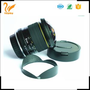 Fixed Focus Anamorphic Camera Lens 8mm F3.5 Super Wide Angel APS-C Fisheye
