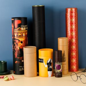 Customized CMYK Pantone Colour Paper Cylinder Box for Food Grade Lipstick