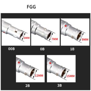 FGG EGG 0B Series Push Pull Self-lock Plug Socket 2 to 9 pin Connector