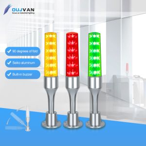 Hidden Detachable Base LED Tower Lamp Flashing Warning Tower Light With Alarm