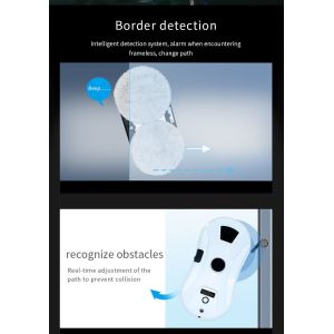 Ultrathin Window Cleaning Robot with Water Spray and Glass Wiper Noise 65dB