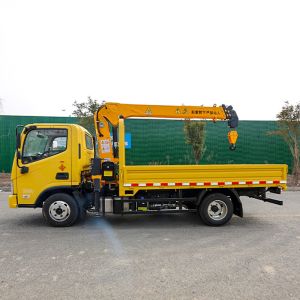 Low Price 3.2T/4T hydraulic boom knuckle boom crane truck mounted crane 4x2