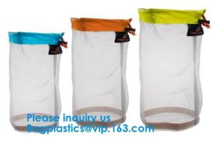 Cheap Nylon Mesh Net Drawstring Bag Mesh Pouch Organic Mesh Produce Bags With Custom Logo,Reusable Eco Friendly Nylon Drawstri for sale