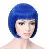 Quality 10 Inches Short Straight Hair Wigs Elastic Strap Cap Size Easy To Use wholesale